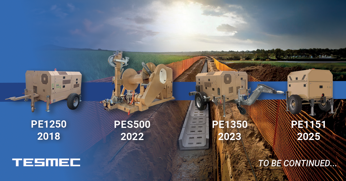 Tesmec Continuous Linear Puller for Reconductoring Operations